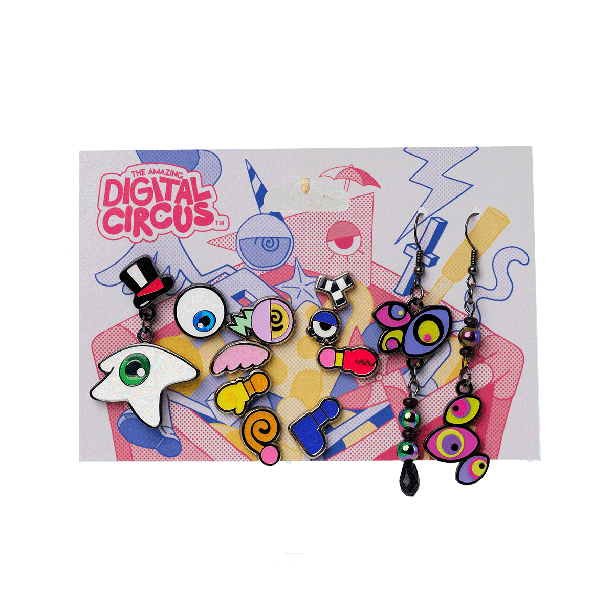 Digital Circus Earring Set